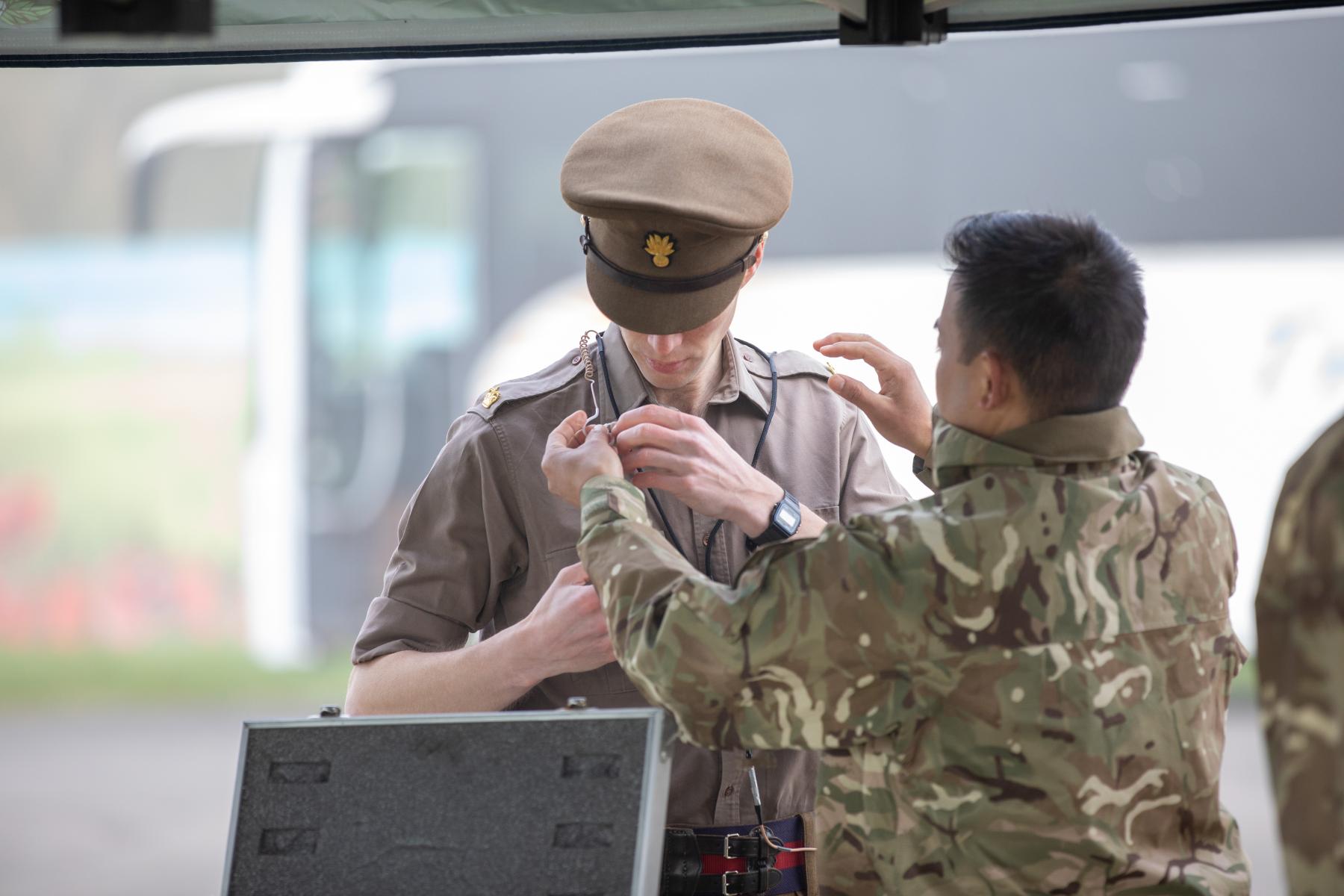 Ear piece being fitted