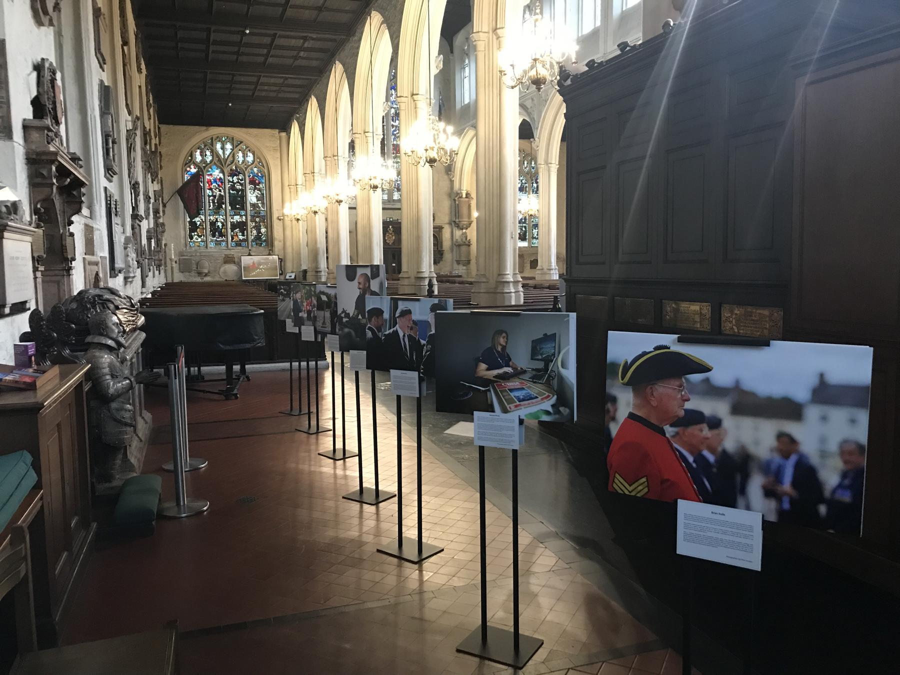 The Royal Signals Veteran photographic exhibition at Westminister Abbey