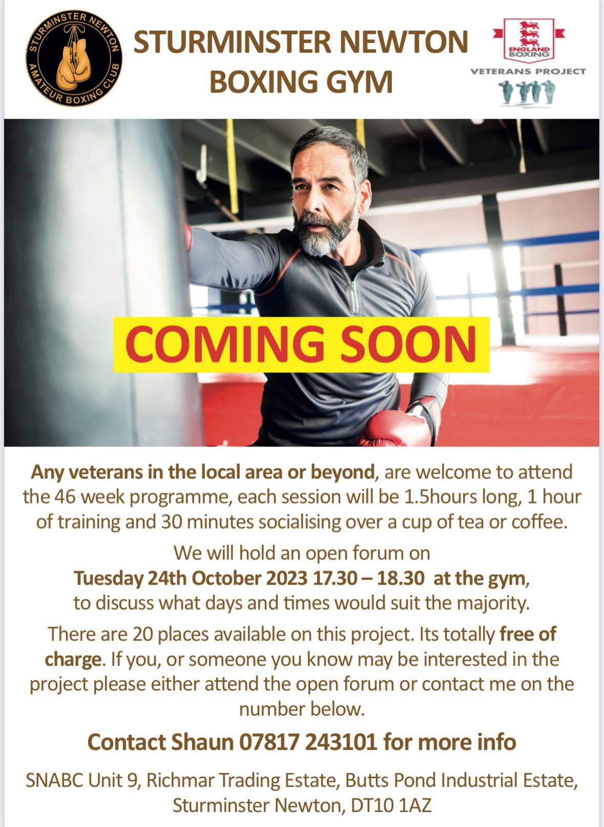 Sturminster Newton Veterans Boxing Program 